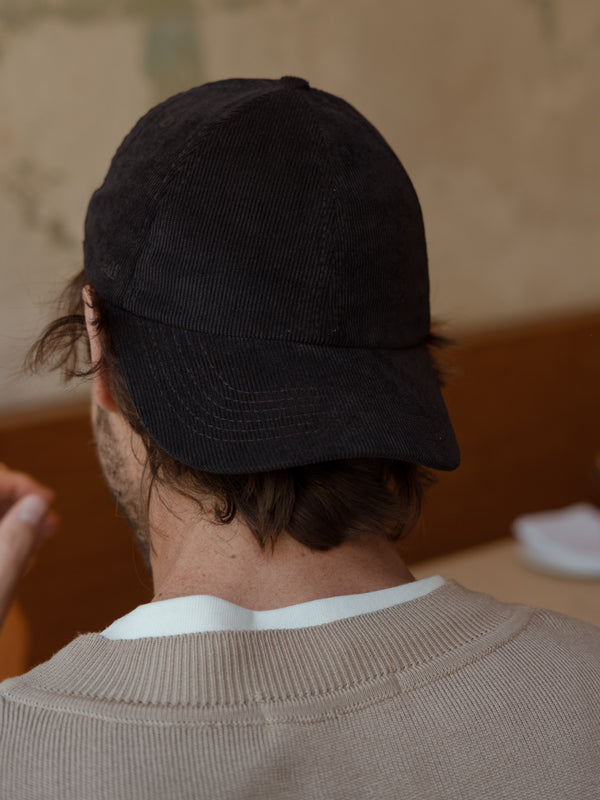 CORDUROY CAP - BLACK