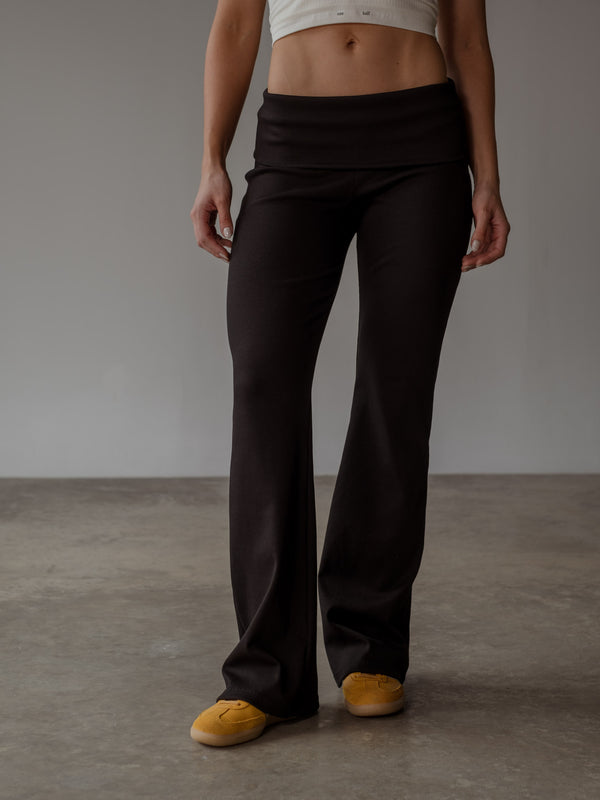 FOLDED LOUNGE PANT - BLACK