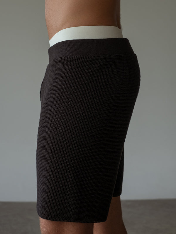 MEN KNIT SHORT - BLACK