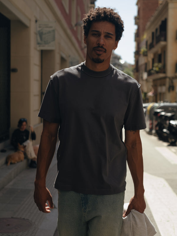 MEN EXPOSURE SEAMS T-SHIRT - GRAY