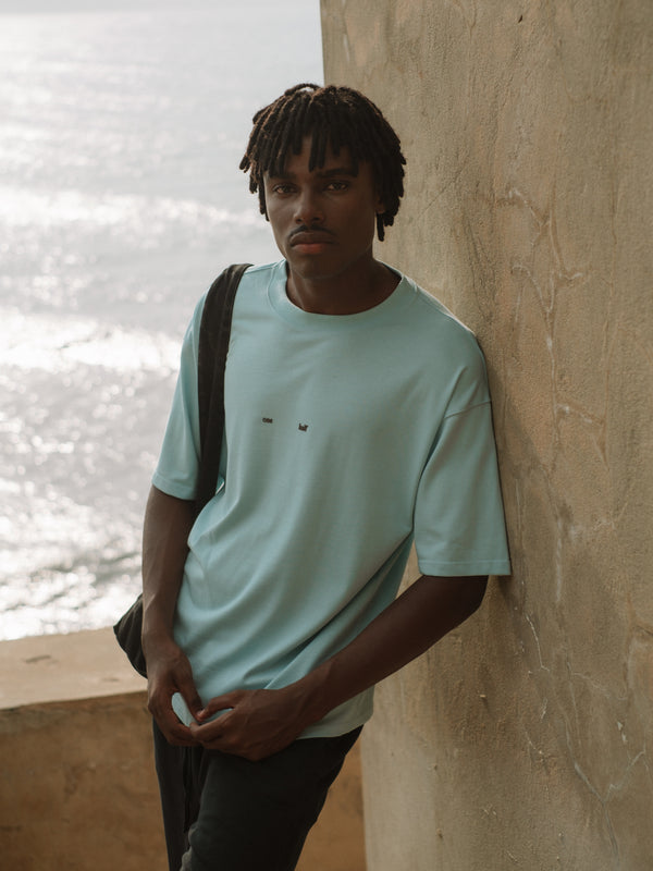 HEAVY COTTON TEE - BABY BLUE