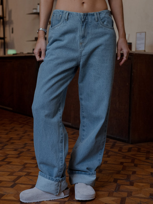 WAISTLESS  JEAN  - LIGHT BLUE