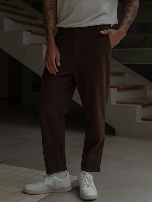 MEN ANKLE TROUSER - ESPRESSO