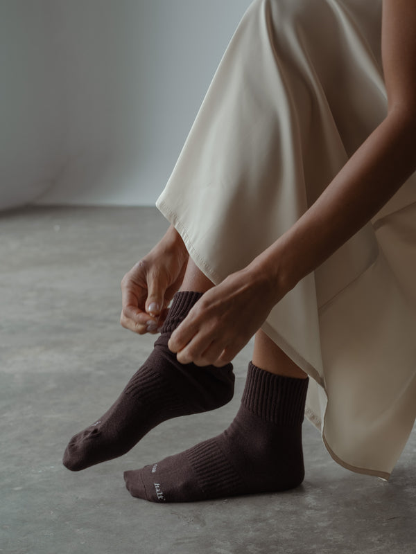 COURT SOCKS MIDI - ESPRESSO