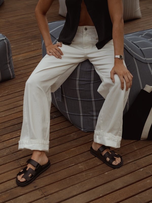 CROSS STRAIGHT JEAN - SOFT WHITE