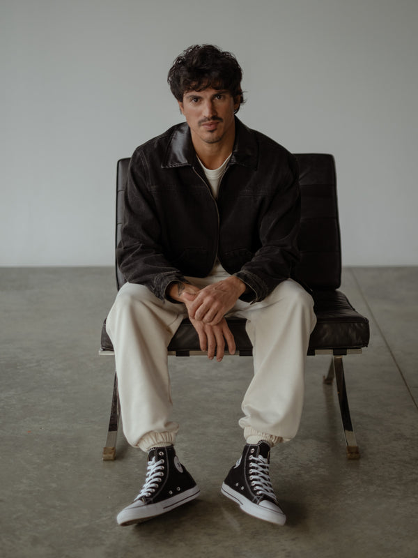 MEN MINIMAL JOGGER - CREAMY