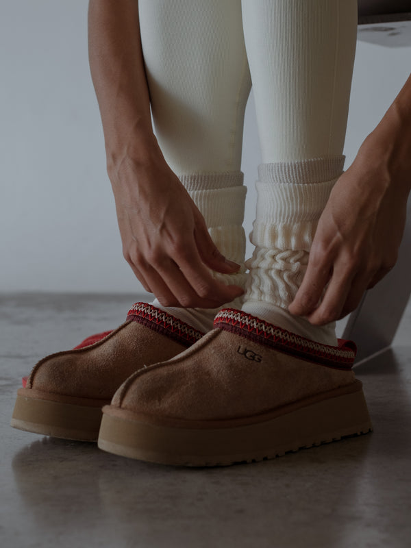 LAYERING PILATES SOCKS - CREAMY
