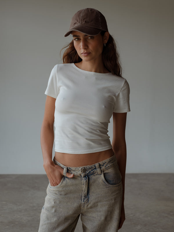 SIMPLY TEE  - CREAMY