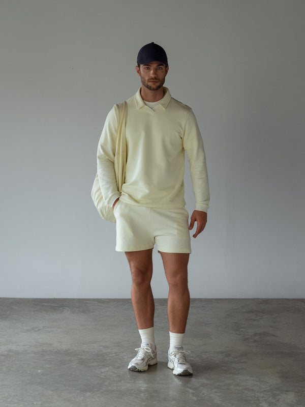 MEN POLO SPORTY SHORT - SOFT WHITE
