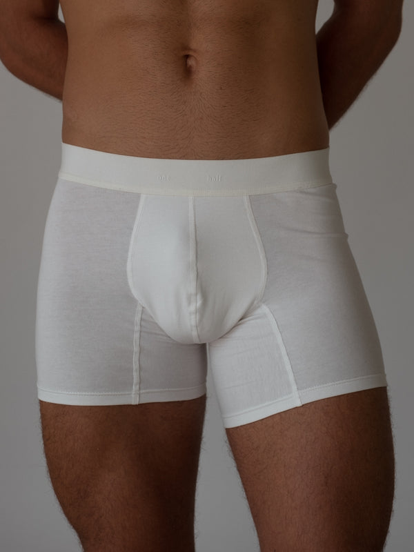 MEN CLASSIC COTTON BOXER - SOFT WHITE