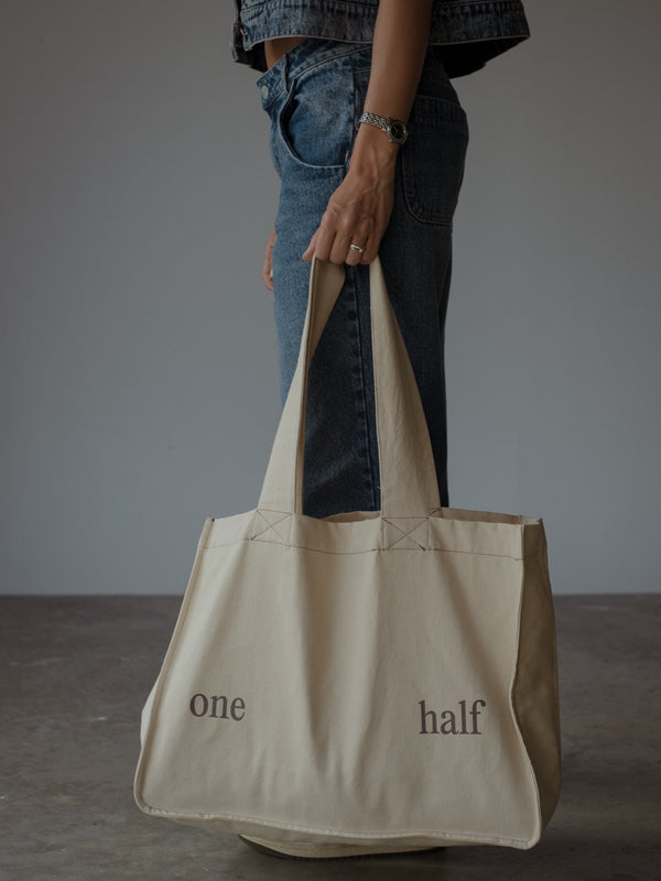 TOTE BAG SEAMS  - STONE