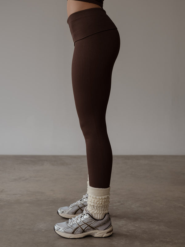 FLEX SEAMLESS LEGGING - ESPRESSO