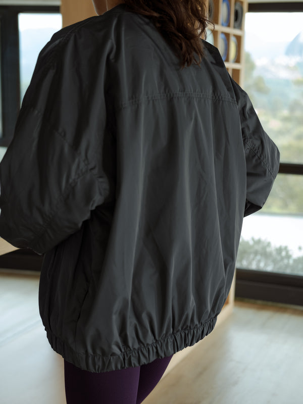 UNISEX BOMBER PUFF JACKET - GRAFITO GRAY