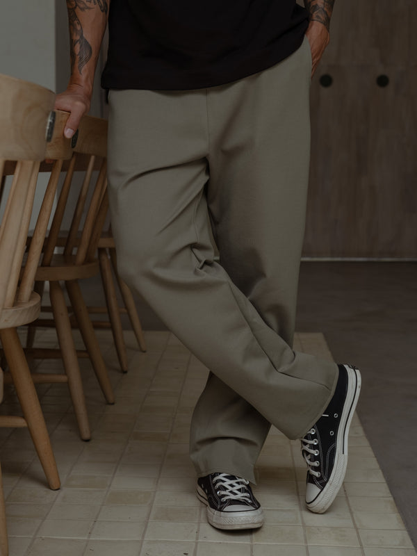 MEN TRACK TROUSERS - WARM GRAY