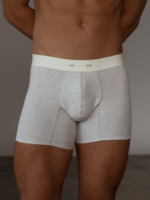 MEN CLASSIC COTTON BOXER - GRAY