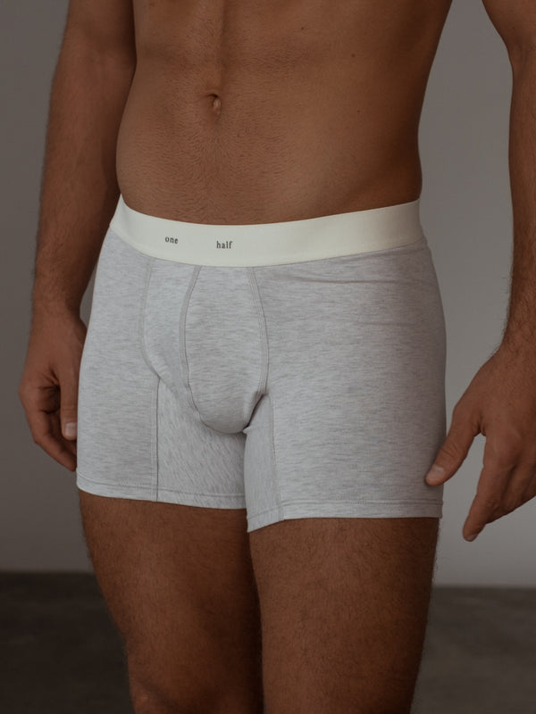 MEN CLASSIC COTTON BOXER - GRAY