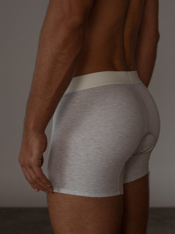 MEN CLASSIC COTTON BOXER - GRAY
