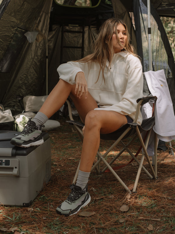 RIBBED CREW SOCKS - GRAY