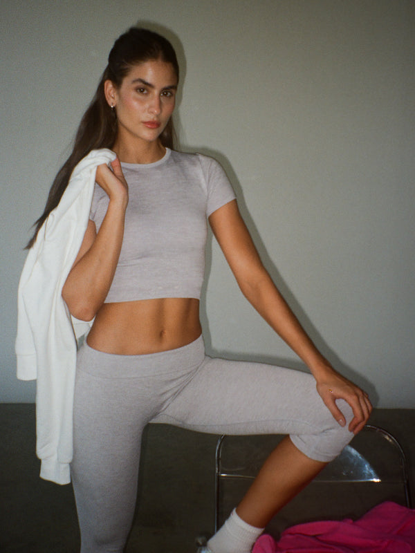 BOLD CAPRI SEAMLESS - GRAY JASPE