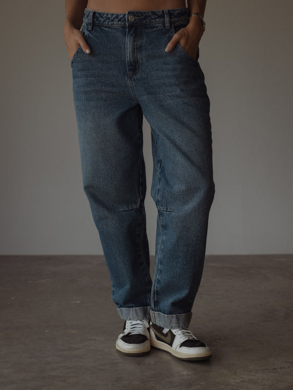 BAGGY RELAX JEAN  - MEDIUM BLUE