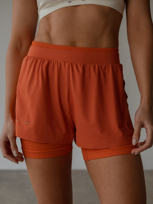 ULTRA RUNNING SHORTS - BRIGHT ORANGE