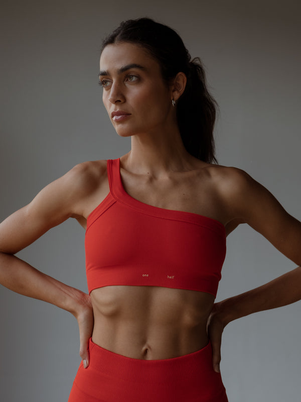 RISE SEAMLESS TOP  - CHILI RED