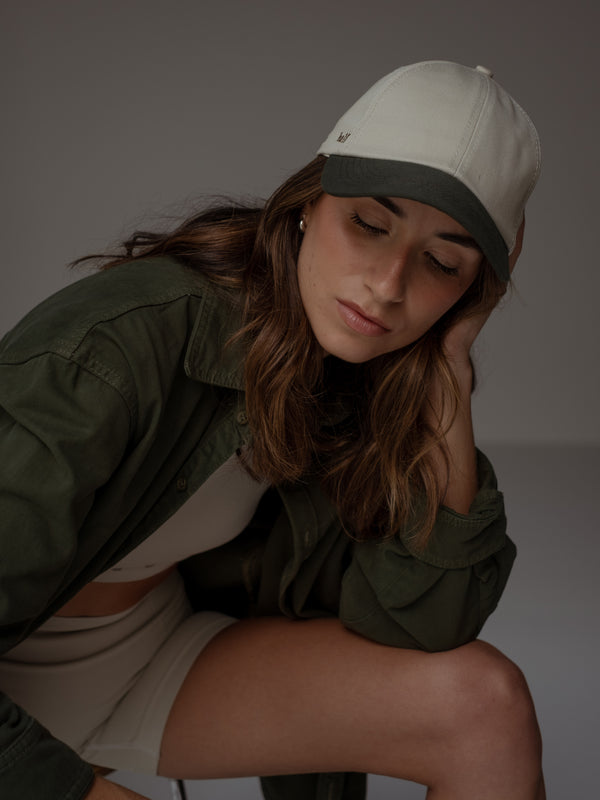 DRILL CAP - SAND & OLIVE GREEN