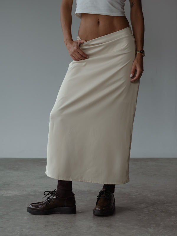 LONG CORE SKIRT - SAND