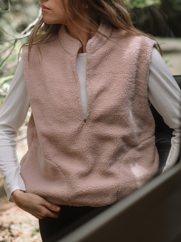 SOFT SHEEP VEST - SOFT PINK