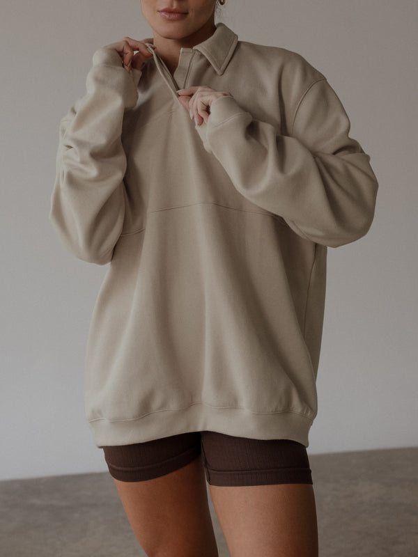 RUGBY SWEATSHIRT - SOFT STONE