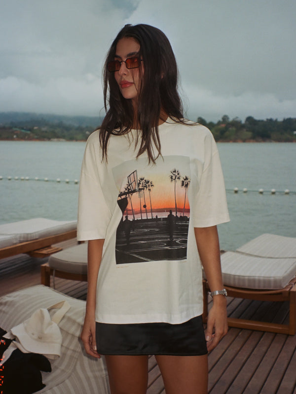 L.A. SUNSET PHOTOGRAPHY T-SHIRT - SOFT WHITE
