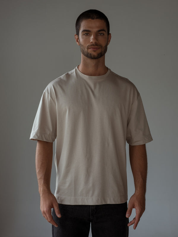 SUPER OVERSIZED T-SHIRT - STONE