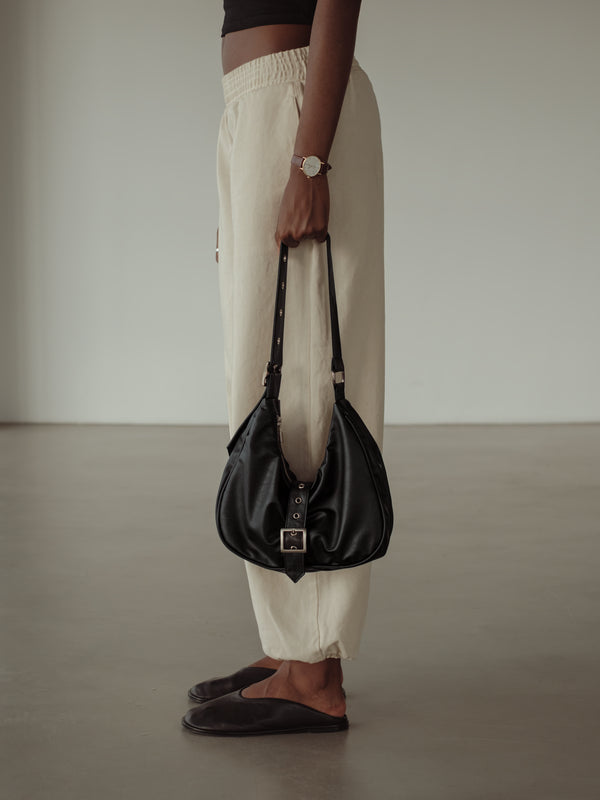 BALLOON FLOWY PANTS - NATURAL