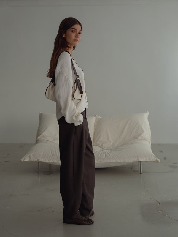 BARREL TAIL PANT - BROWN