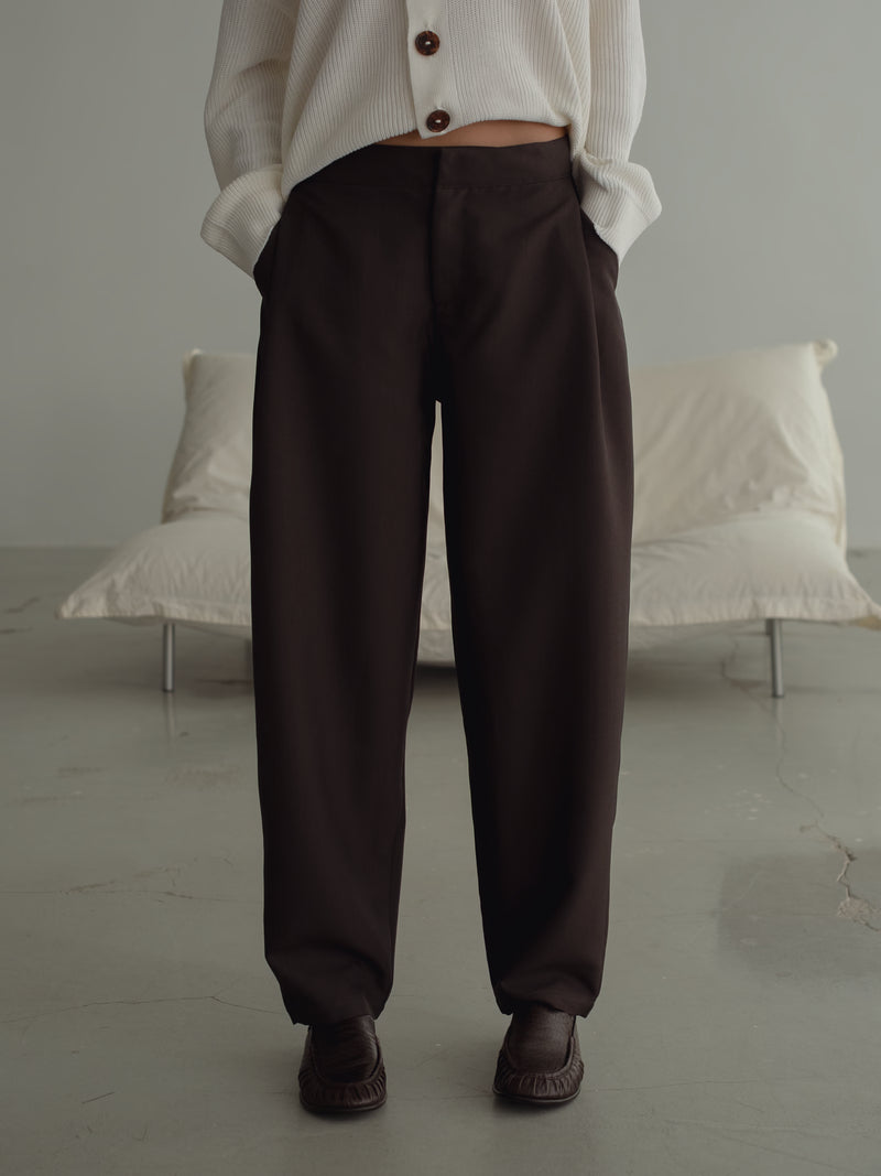 BARREL TAIL PANT - BROWN