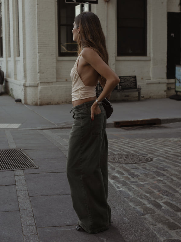 BOHO HALTER BLOUSE - SOFT WHITE