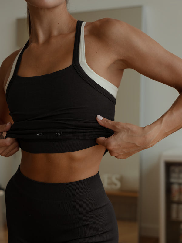 BOX SEAMLESS TANK TOP - SHADOW