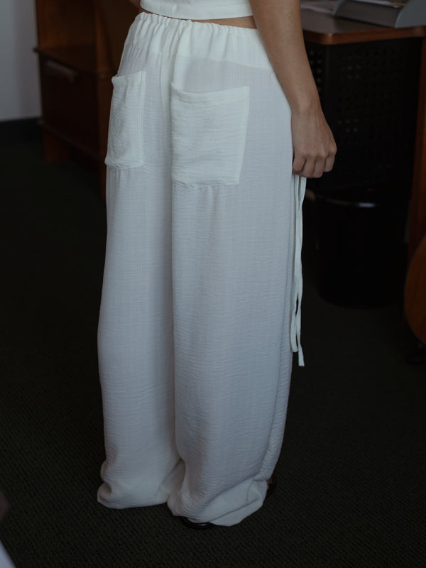 BREEZY SLOUCHY PANTS - CLOUD WHITE
