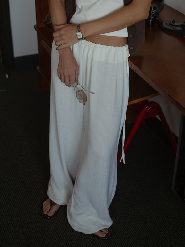 BREEZY SLOUCHY PANTS - CLOUD WHITE