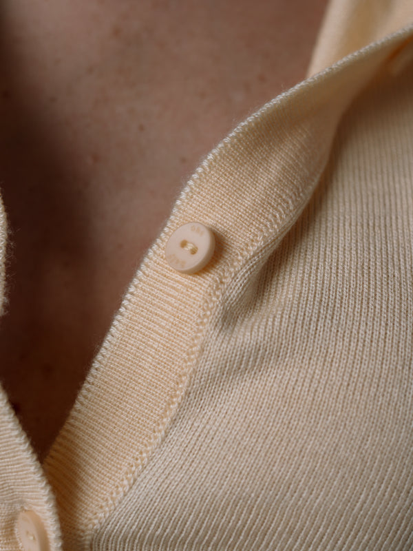 CLASSIC BUTTON KNIT VEST - CELESTIAL YELLOW