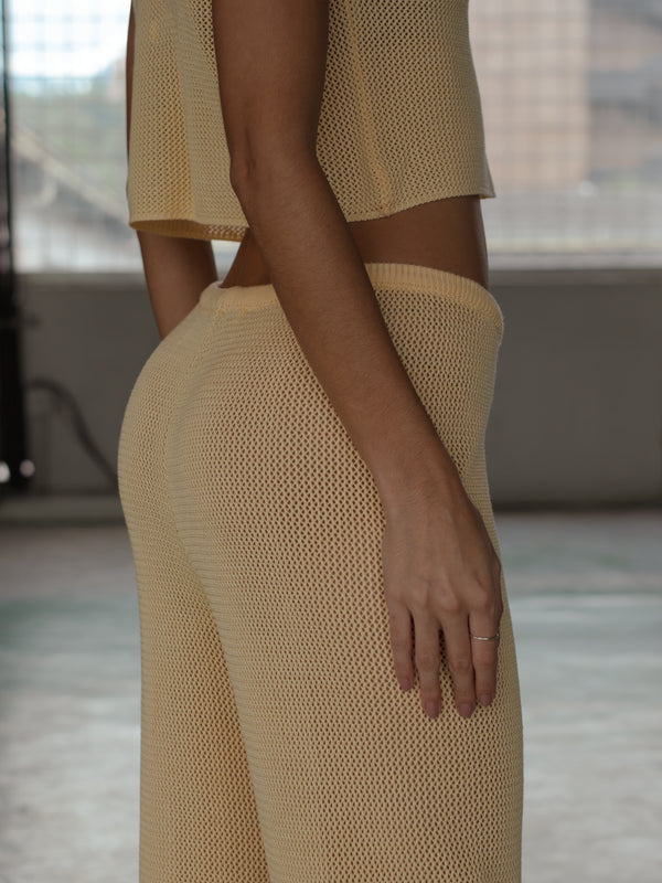 CLASSIC KNIT PANT - CELESTIAL YELLOW