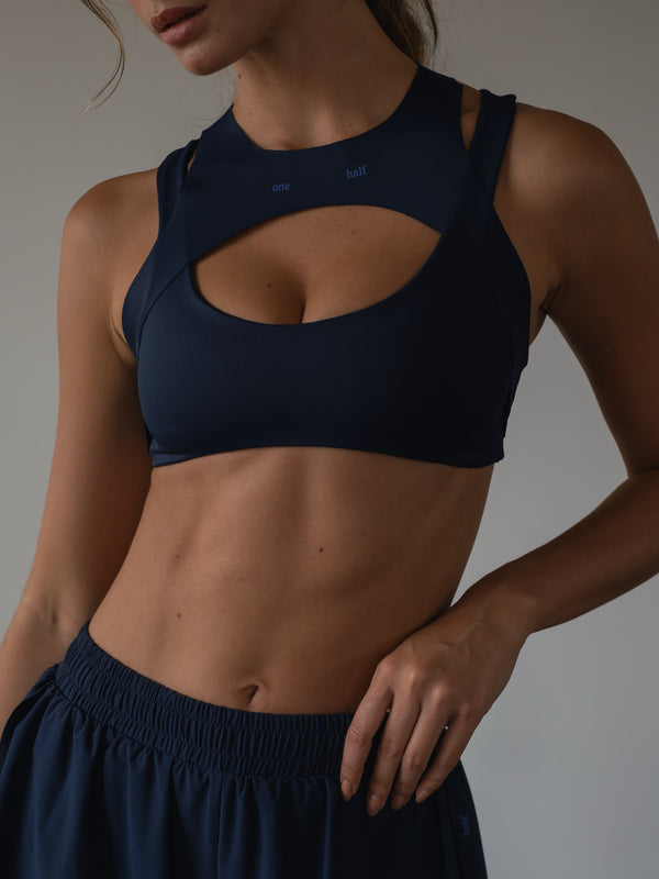 CLUB HIGH SUPPORT TOP - NAVY BLUE