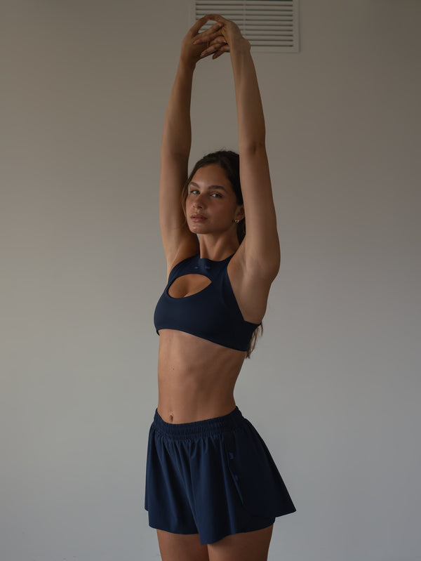 CLUB HIGH SUPPORT TOP - NAVY BLUE