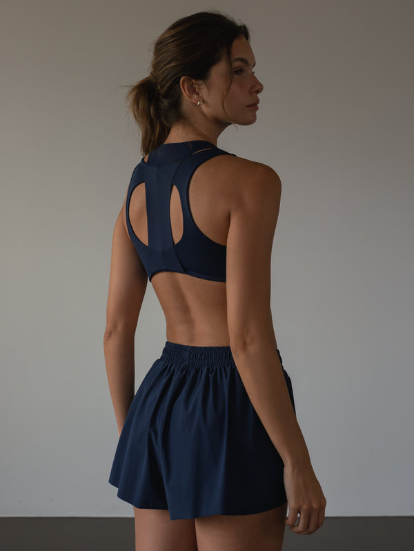CLUB HIGH SUPPORT TOP - NAVY BLUE