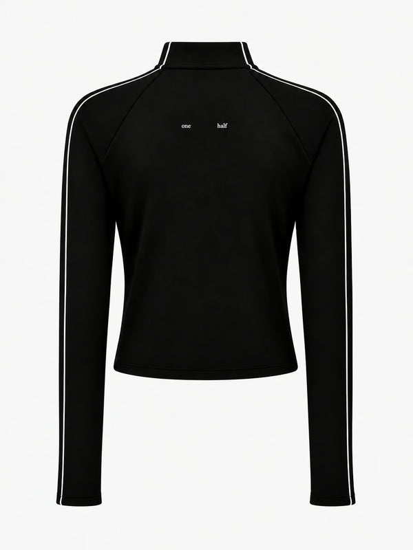 CONTRAST BBL JACKET - BLACK