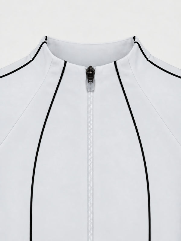 CONTRAST BBL JACKET - WHITE AURA
