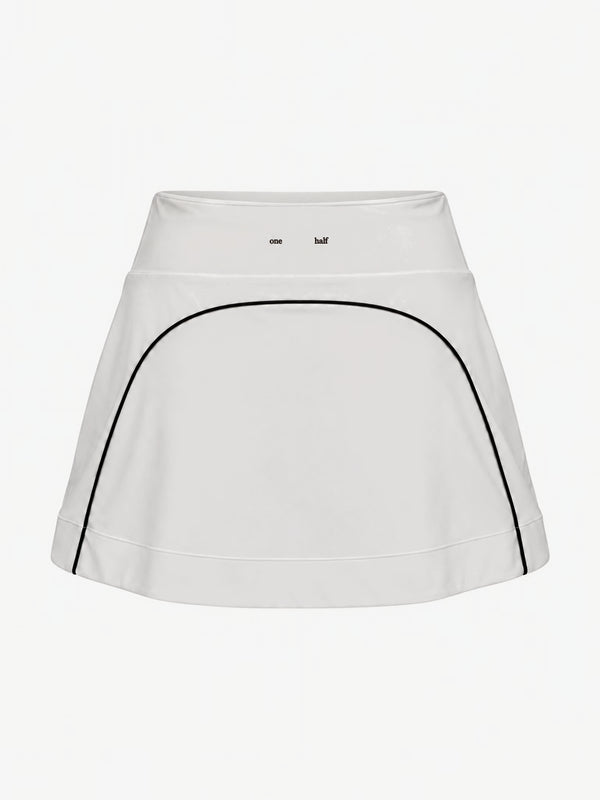 CONTRAST MINI SKIRT - WHITE AURA