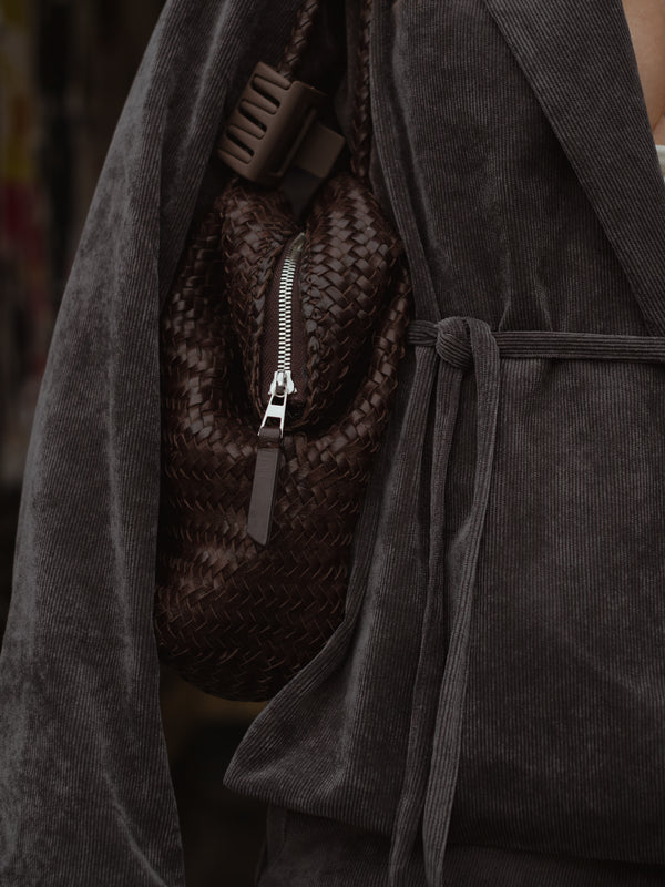 CORD BLAZER - DEEP BROWN