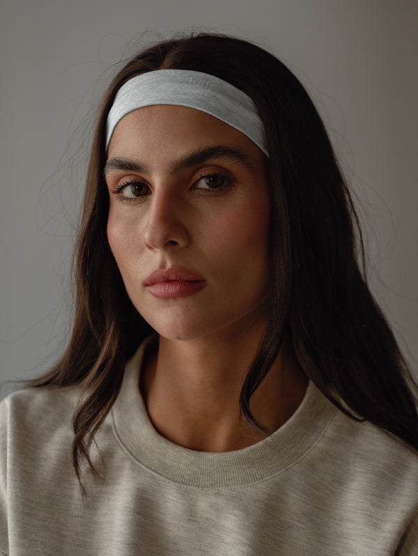 SLIM HEADBAND - CREAMY GRAY