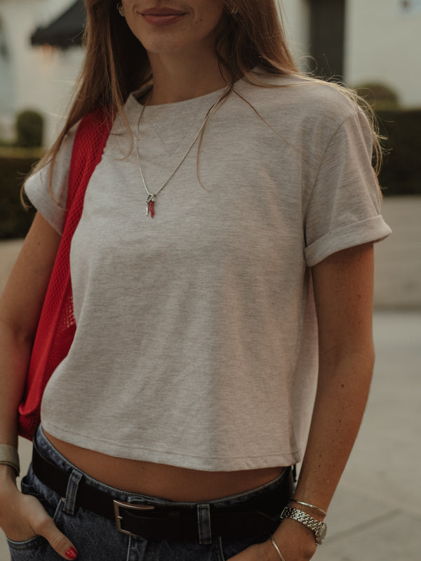 DUST SLEEVE T-SHIRT - GRAY JASPE